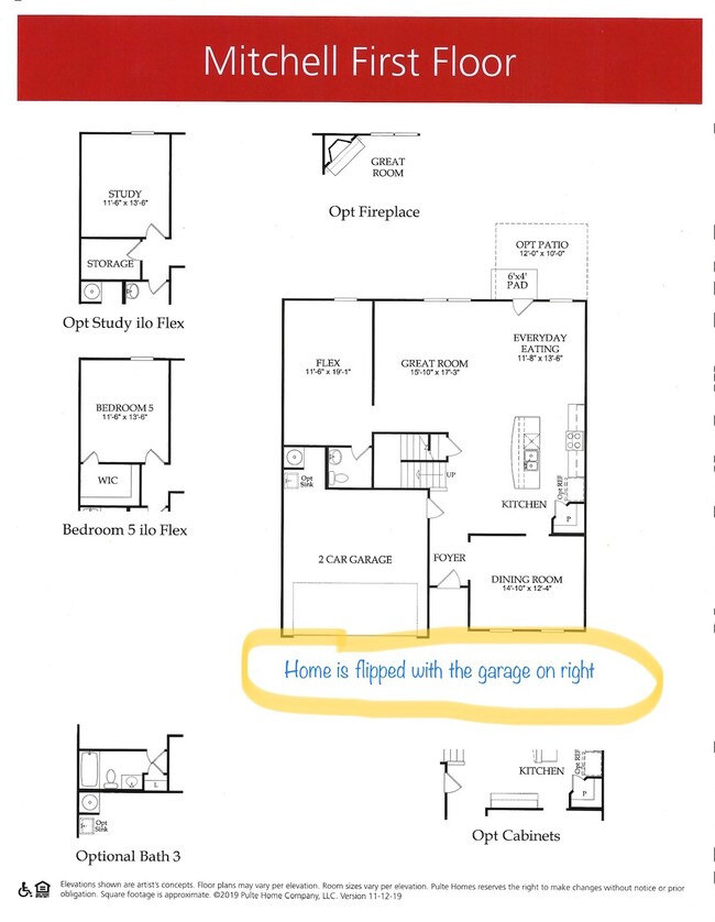 Construction is finally completed! This is the floor plan, but the house is flipped on this lot so t - 413 Ambrose Dr