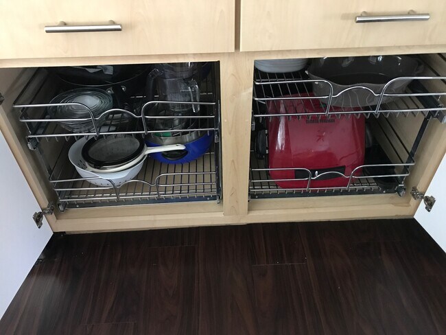 built in pull out shelves in kitchen - 2606 Wilson St