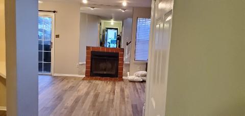 Vista de la chimenea desde el vestíbulo - 610 Larch Ct