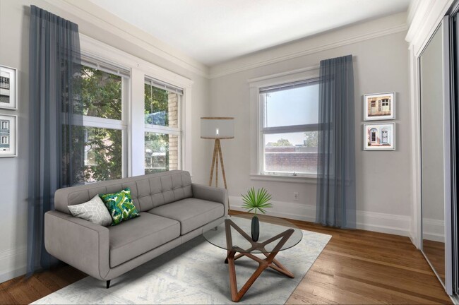 Furnished living room - 1425 Harrison Street Apartments