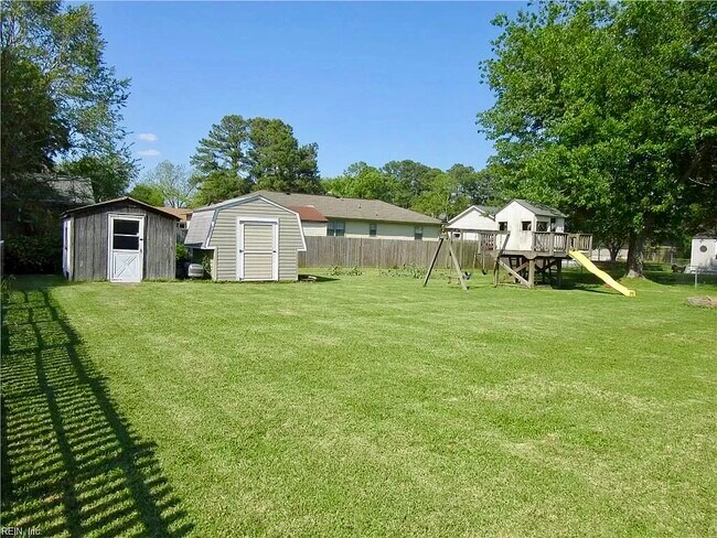 Fenced back yard - 904 Wadena Rd