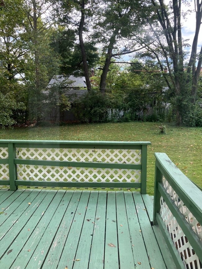 Deck overlooking level backyard. - 438 California Ave