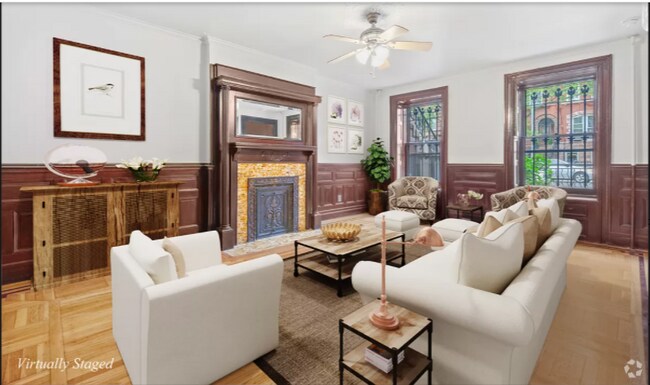 Living room facing south - 580 Decatur St