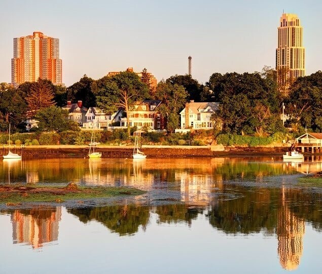 A view of Downtown from the harbor