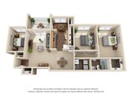 2 Bed, 1 Bath (Magnolia)