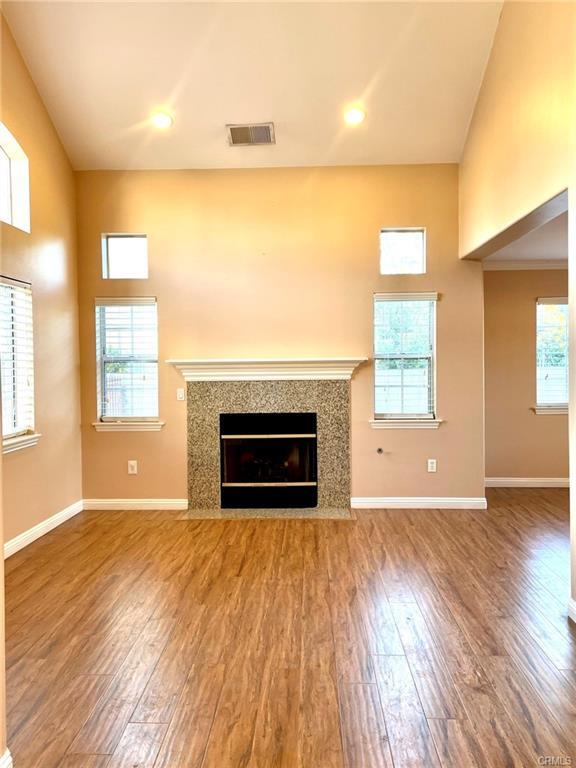 Living Room WIth Fireplace & Vaulted Ceiling - 7030 Formosa Cir