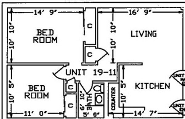 2BR/1BA - 17-19 Winter St