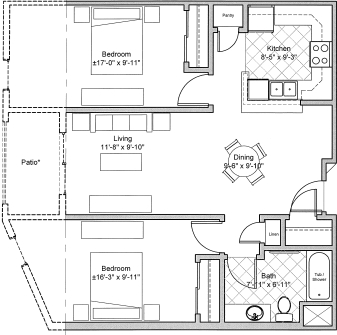 2BR/1BA - Apache ASL Trails Apartments