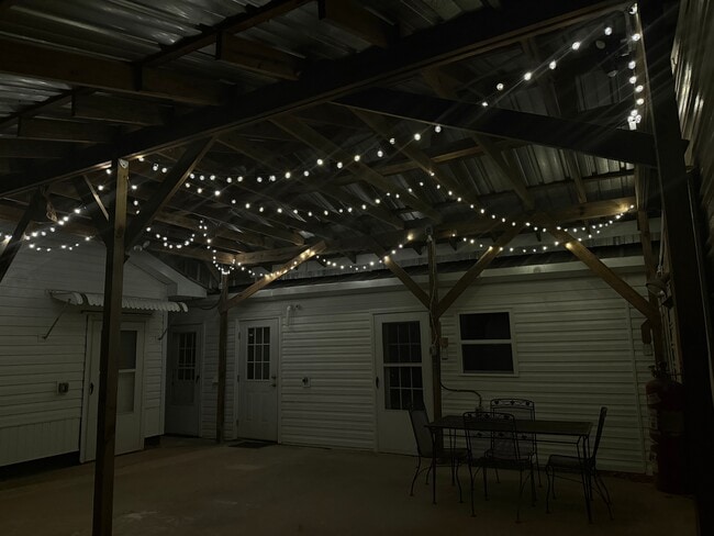 Patio at night - 48 Lena Dr