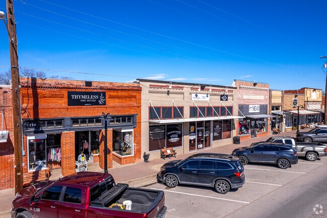 Local boutiques fill up main street of downtown Royse City for people to shop and eat.