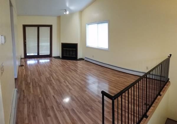 living room with cathedral ceiling - 8030 Northwind Ave