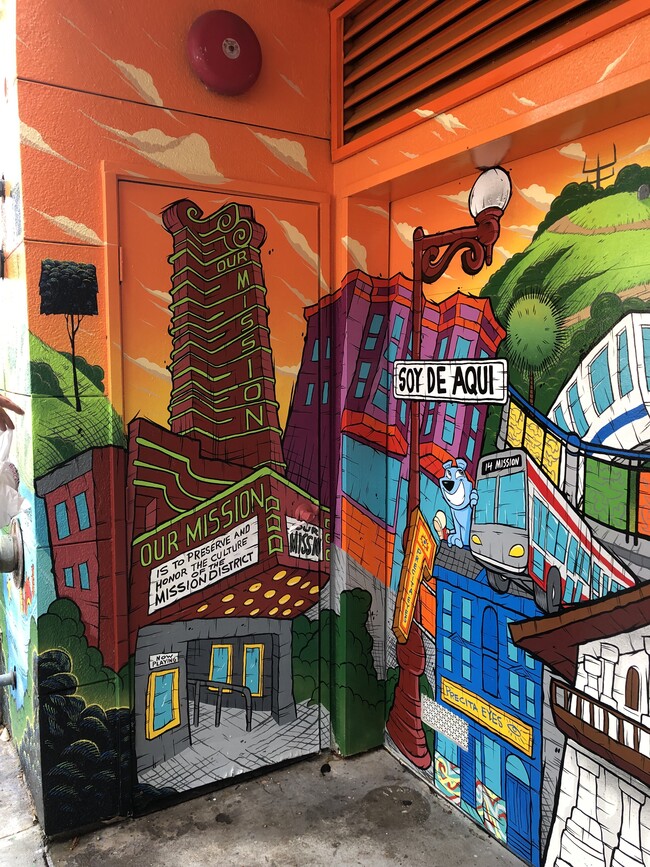 SF based artist Sirron Norris garage/entry - 3215 21st St