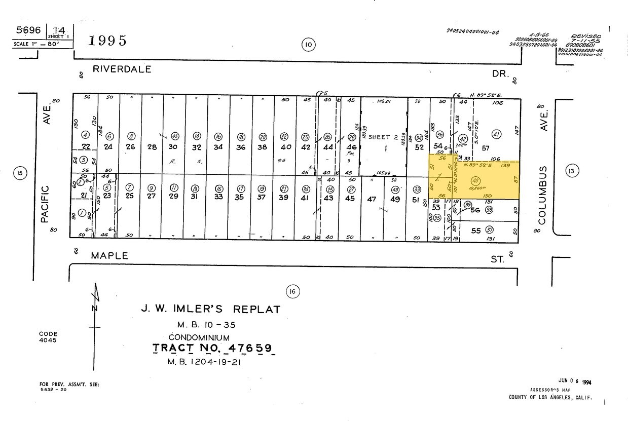 Plat Map - 615 S Columbus Ave