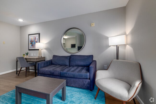 Studio - 385SF - The Mint - Living Room - Flats at 87Ten