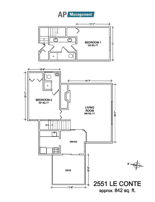 Floor Plan - 2551 Le Conte Ave