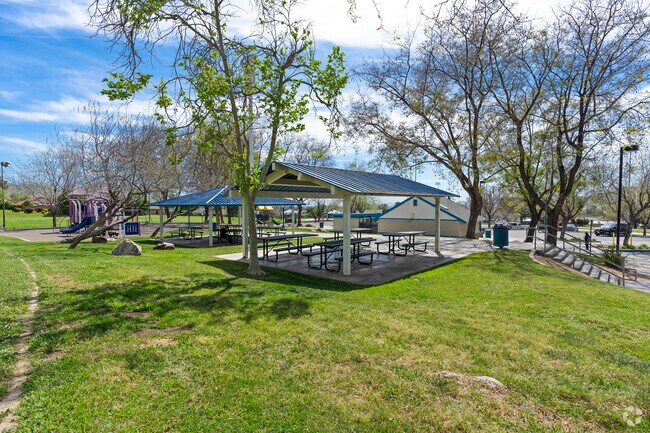 Enjoy shaded picnic areas at Richard Rollins Community Park in Grand Terrace