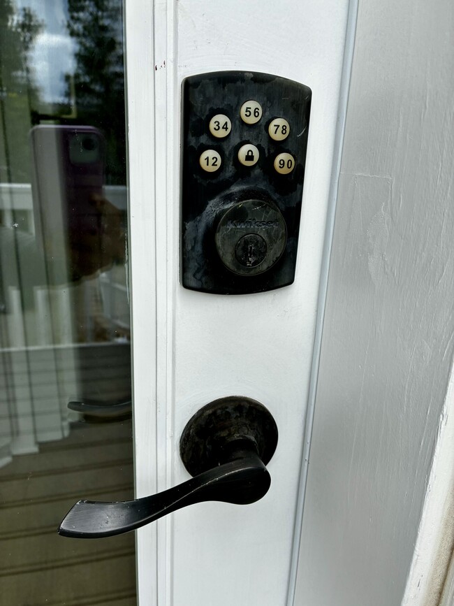 Front door key pad - 649 Crest Dr