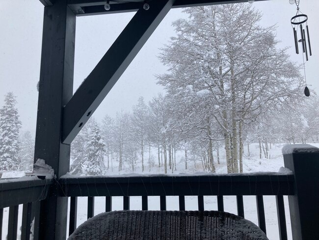 Back deck winter - 8016 Ryan Gulch Rd