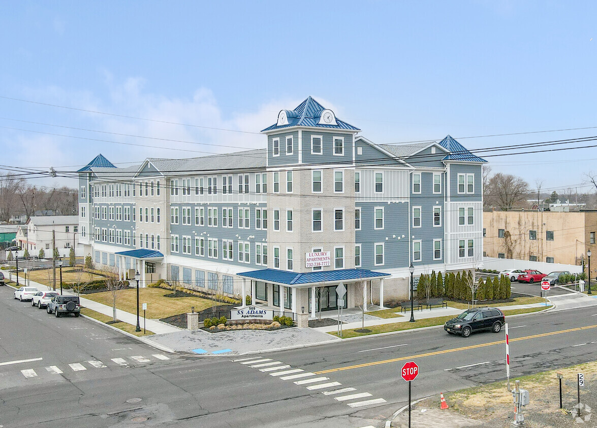 Corner view from Bradley Train Station of SS Adams - SS Adams Luxury Rentals