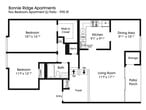 2BR 1BA (990sf)