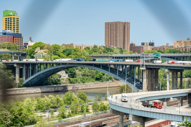 Harlem River views as seen from High Bridge Park.
