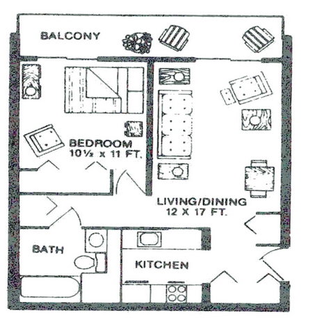 1BR/1BA - Restoration Towers