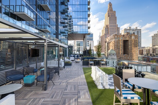 The outdoor terrace at Three Light Luxury Apartments - Three Light Luxury Apartments