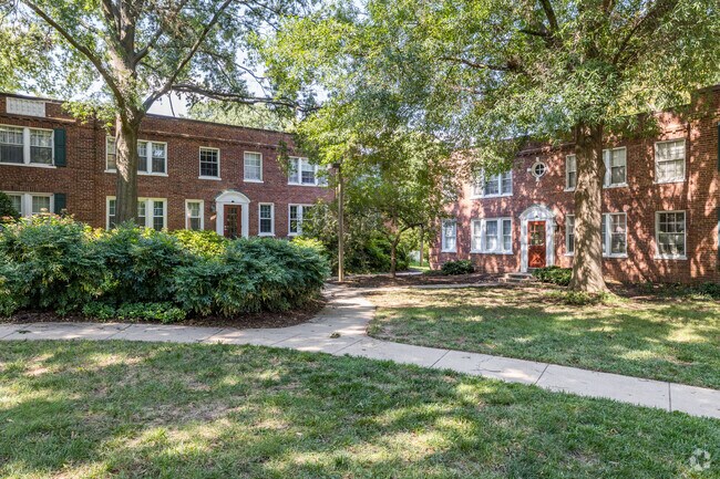 A distinctive brick colonial condo in Colonial Village reflects the neighborhood's heritage.