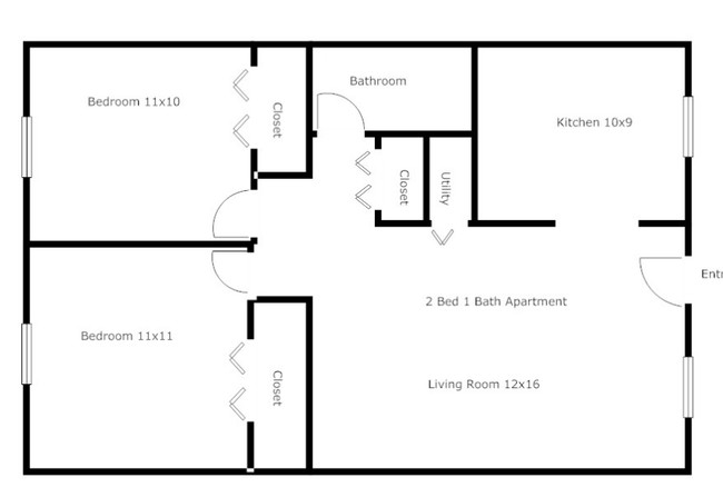 2HAB/1BA - Le Mans Apartments