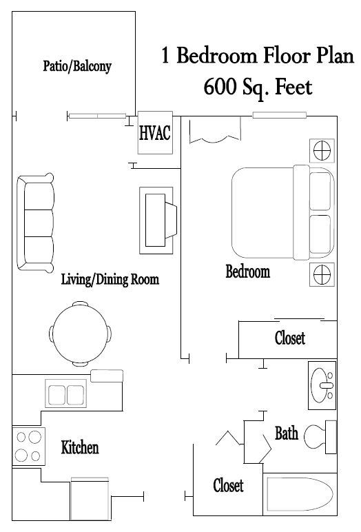 1 Bedroom - Pilgrim Meadows