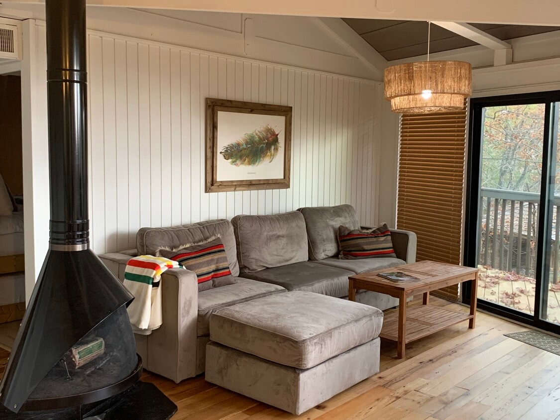 Living area with Retro Fireplace - 149 Treetop Knl Dr