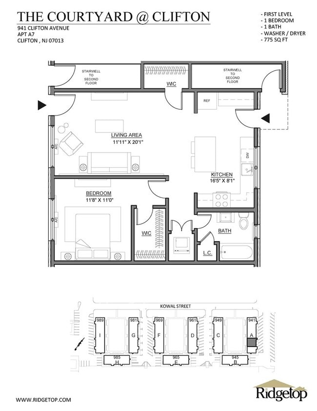 Interior Photo - The Courtyard @ Clifton: In-Unit Washer & Dryer, Heat, Hot & Cold Water, Gas Included, and Bark P...