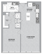 1 Bed 1 Bath-A1.3-P