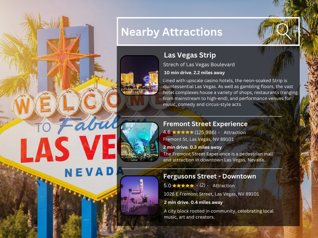 Park Avenue is nestled between some of the best attractions Vegas has to offer! - Park Avenue Apartments