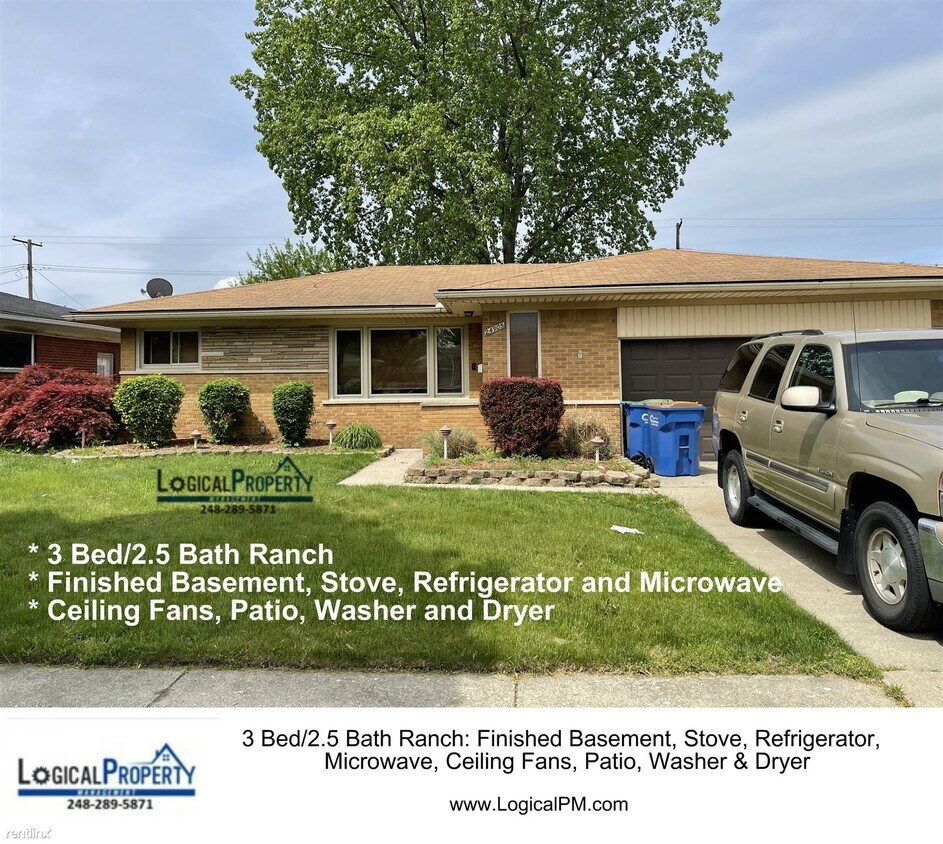 3 br, 2.5 bath House 24905 Patricia Ave House Rental in Warren, MI