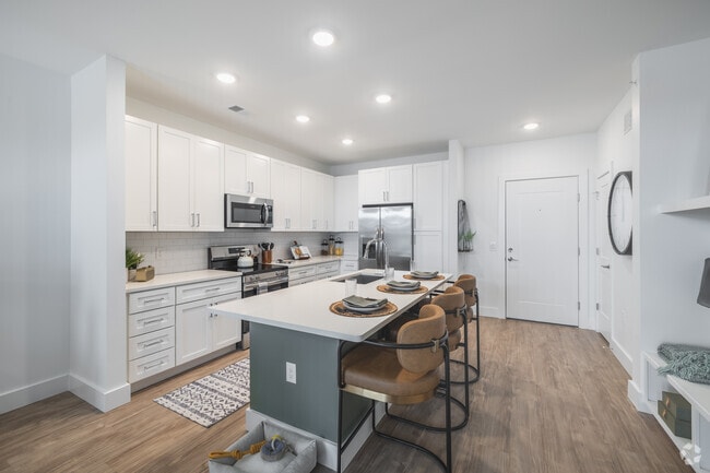 1BR, 1BA - 832SF - Kitchen - The Village at Carnes Crossroads