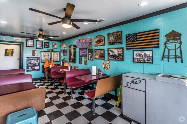 The memorabilia wall at Boomers is full of southern nostalgia.