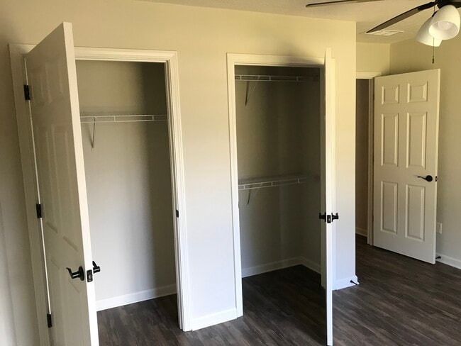Double closets in bedroom 1. - 6525 Quail Trail