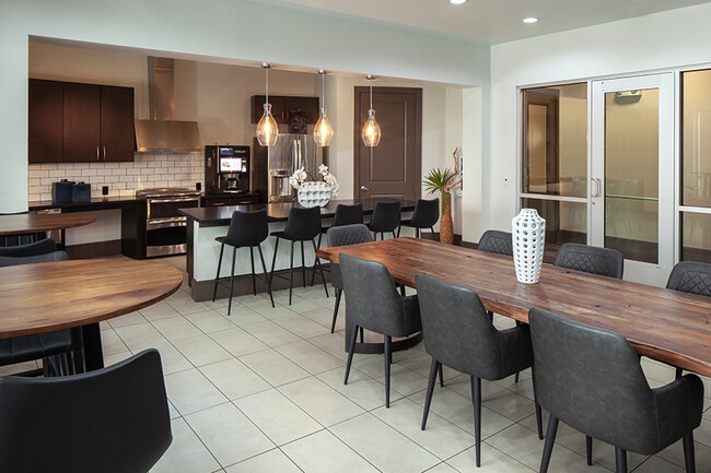 Large demonstration kitchen - District at Greenbriar Apartments