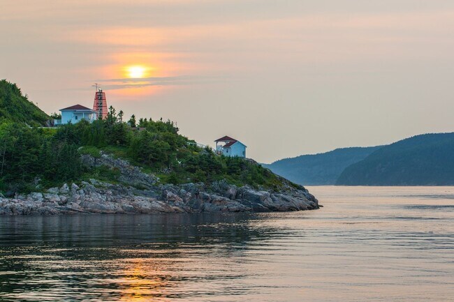 Sunset over the Saguenay River