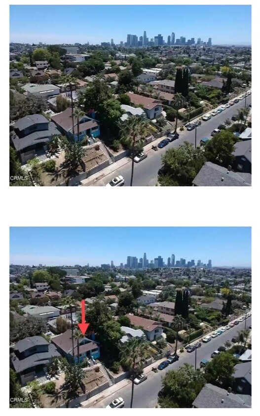 An aerial view of the location. - 1342 Waterloo St