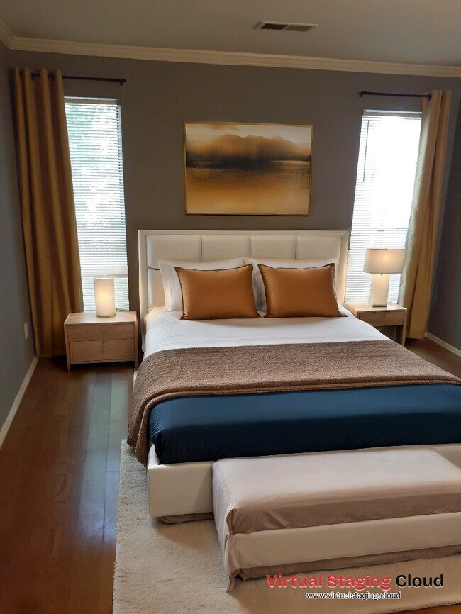 Staged Master bedroom - 2514 Cranbrook Ln