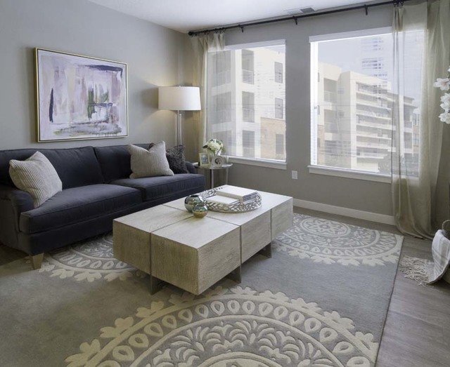 Gorgeous Living Room with Oversized Windows - Parc West Apartments