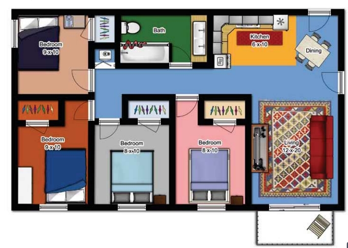 4HAB/1BA - Atrium Apartments