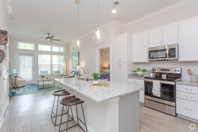 2BR, 2BA - Carteret 1206SF - Sala de estar - The Retreat at Carteret Place
