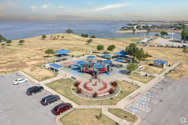 Let the kids play at one of the many playgrounds at Lake Hefner, like Lions Park.