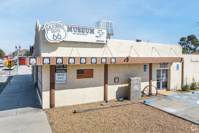 The Route 66 Museum, also known as the California Route 66 Museum, is a popular attraction.