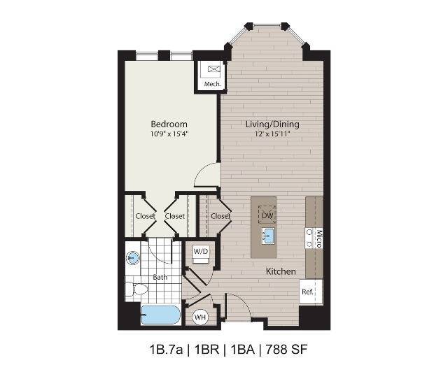 1B.7a 1BR/1BA 788 SF - ICON Residences at The Rotunda