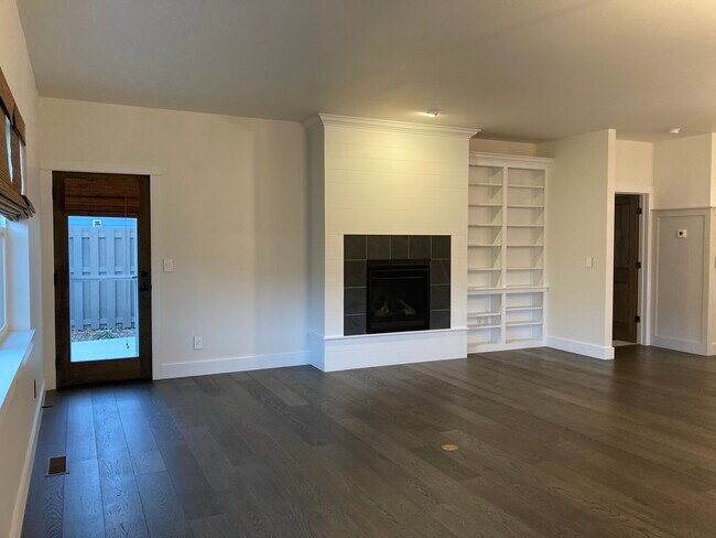 Gas Fireplace and built-ins in living room - 93 Slough Creek Dr