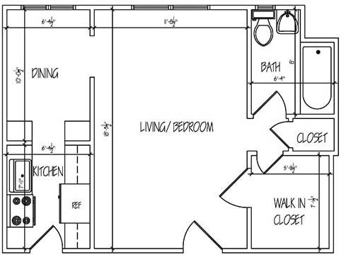 Lewis Manor Apartments – Efficiency